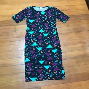 Lularoe Julia Dress Geometric Pattern